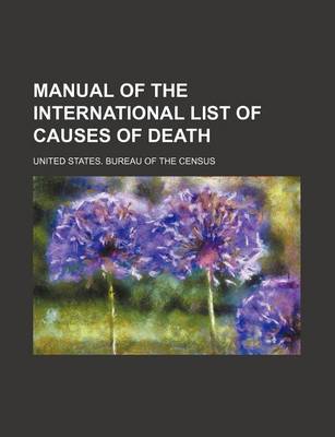 Book cover for Manual of the International List of Causes of Death