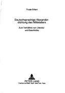 Cover of Deutschsprachige Alexanderdichtung Des Mittelalters