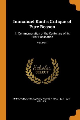 Cover of Immanuel Kant's Critique of Pure Reason