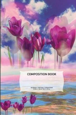 Cover of Floral Ocean Fantasy Composition Notebook, College Ruled