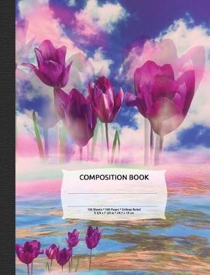 Book cover for Floral Ocean Fantasy Composition Notebook, College Ruled