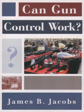 Book cover for Can Gun Control Work?