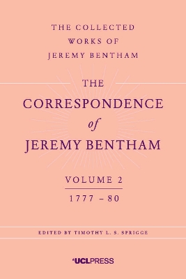 Book cover for The Correspondence of Jeremy Bentham, Volume 2