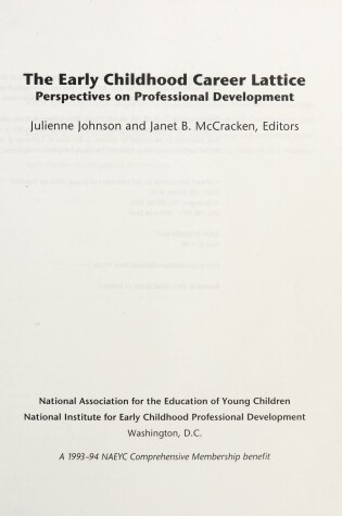 Cover of Early Childhood Career Lattice