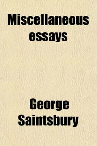 Cover of Miscellaneous Essays