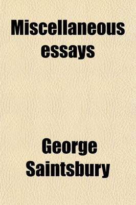 Book cover for Miscellaneous Essays