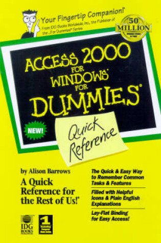 Cover of Access 2000 for Windows for Dummies Quick Reference