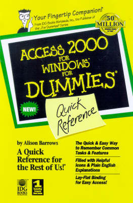 Book cover for Access 2000 for Windows for Dummies Quick Reference