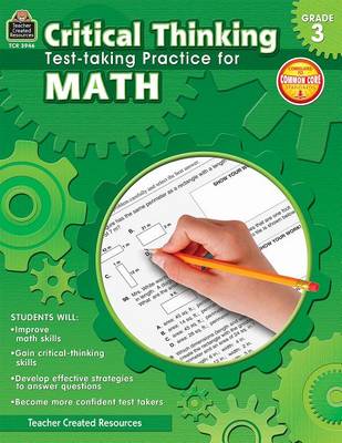 Book cover for Critical Thinking: Test-Taking Practice for Math Grade 3