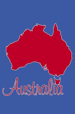 Book cover for Australia - Red, White & Blue Lined Notebook with Margins