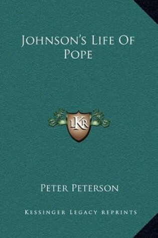 Cover of Johnson's Life of Pope