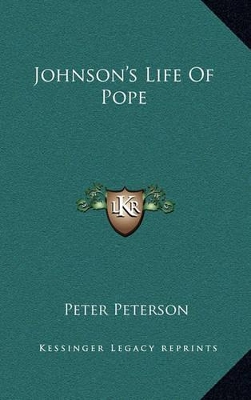 Book cover for Johnson's Life of Pope