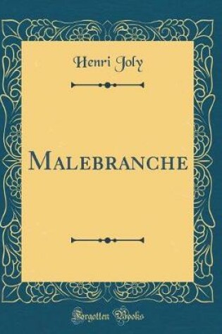 Cover of Malebranche (Classic Reprint)