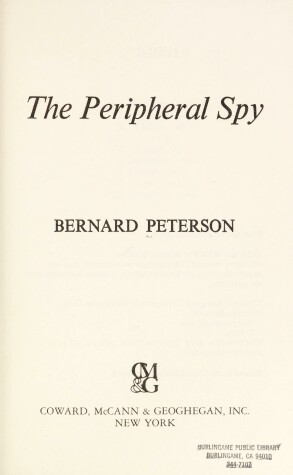 Book cover for The Peripheral Spy