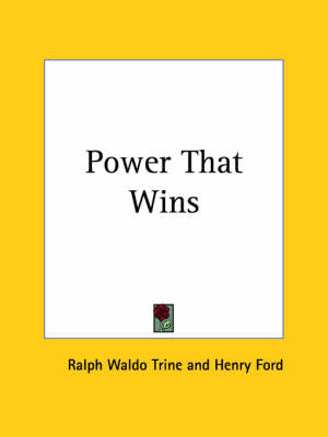 Book cover for Power That Wins (1928)