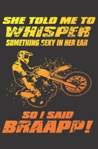 Cover of Notebook for Biker dirt bike motocross drag race whisper fire