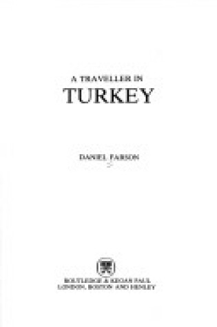 Cover of Traveller in Turkey