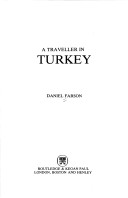 Book cover for Traveller in Turkey