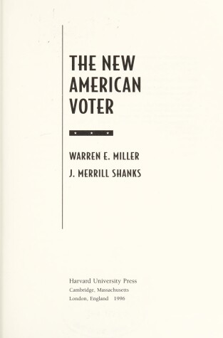 Book cover for The New American Voter