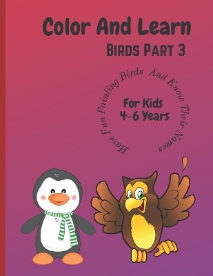 Book cover for Color And Learn Birds Part 3