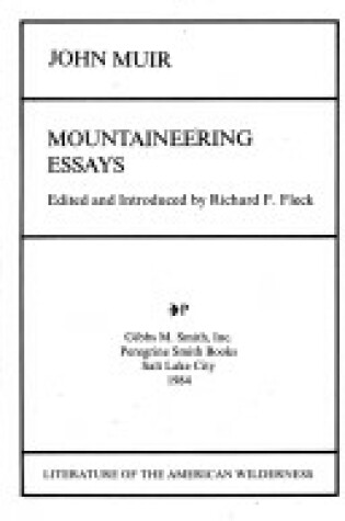 Cover of Mountaineering Essays: John Muir