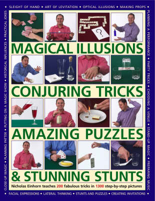 Book cover for Magical Illusions, Conjuring Tricks, Amazing Puzzles and Stunning Stunts