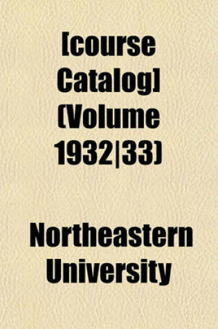 Cover of [Course Catalog] (Volume 1932-33)