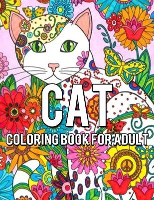 Book cover for Cat Coloring Book for Adults