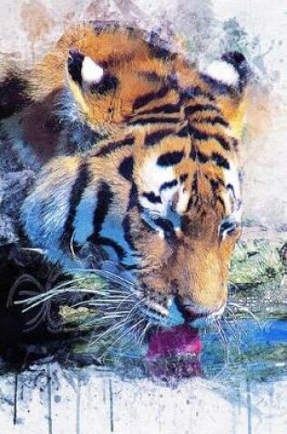 Cover of Painted Tiger Taking a Drink of Water Journal