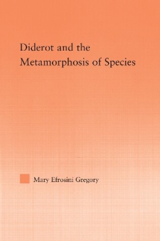 Cover of Diderot and the Metamorphosis of Species