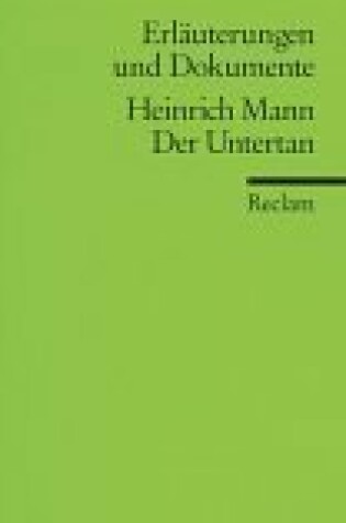 Cover of Der Untertan E & D