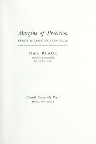 Cover of Margins of Precision