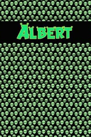 Cover of 120 Page Handwriting Practice Book with Green Alien Cover Albert