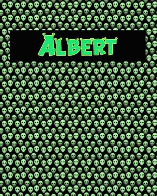 Book cover for 120 Page Handwriting Practice Book with Green Alien Cover Albert