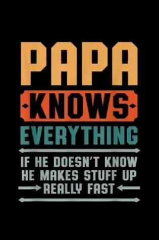 Cover of Mens Papa Knows Everything Shirt Pops Grandpa Christmas Gift