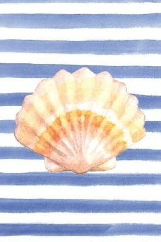 Cover of Yellow Scallop Shell Watercolor Stripe Journal, Blank Sketch Paper