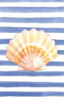 Book cover for Yellow Scallop Shell Watercolor Stripe Journal, Blank Sketch Paper