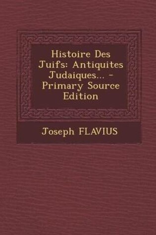 Cover of Histoire Des Juifs