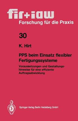 Cover of PPS beim Einsatz flexibler Fertigungssysteme