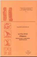 Cover of Palawan (Philippines): Phonologie, Categories, Morphologie. Preface De L. Bouquiaux