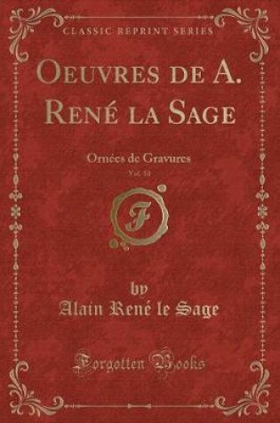 Cover of Oeuvres de A. René La Sage, Vol. 10