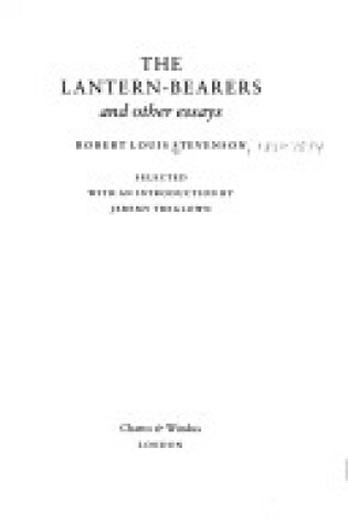 Cover of Lantern-bearers and Other Essays