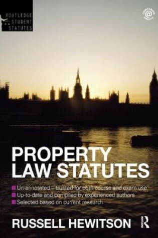 Cover of Property Law Statutes 2012-2013