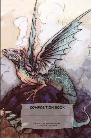 Cover of Dragon Fantasy Composition Notebook, Narrow Ruled