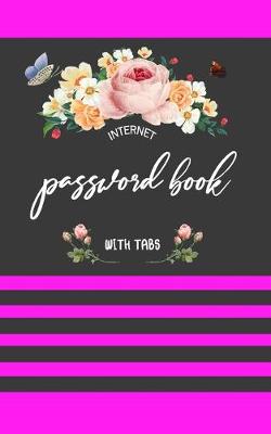 Book cover for internet password book with tabs