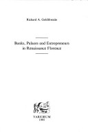 Cover of Banks, Palaces and Entrepreneurs in Renaissance Florence