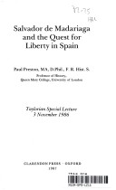 Cover of Salvador De Madariaga and the Quest for Liberty in Spain