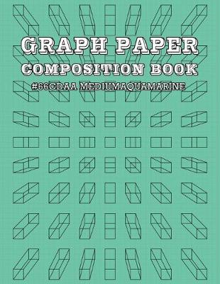 Cover of Graph Paper and Lined Paper Notebook For Math and Science Composition Notebooks For Students Teachers - 8.5" x 11" Quad Ruled 5 Squares Per Inch - HTML Color Name - Medium Aqua Marine