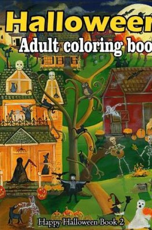 Cover of Halloween adult coloring book