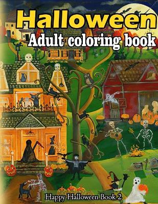 Cover of Halloween adult coloring book